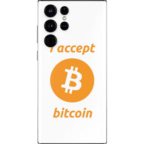 I Accept Bitcoin Galaxy S22 Ultra Skin