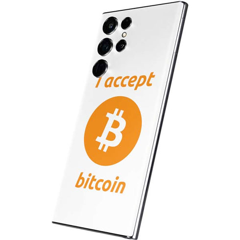 I Accept Bitcoin Galaxy S22 Ultra Skin