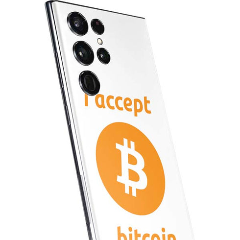 I Accept Bitcoin Galaxy S22 Ultra Skin