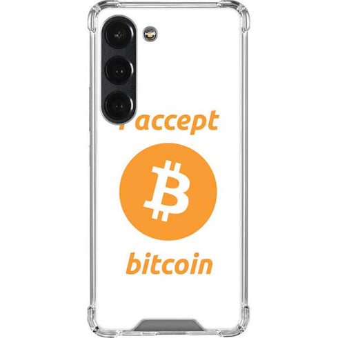 I Accept Bitcoin Galaxy S23 Clear Case