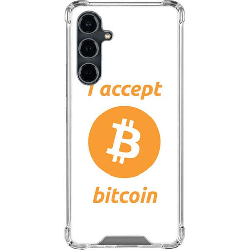 I Accept Bitcoin Galaxy S23 FE Clear Case