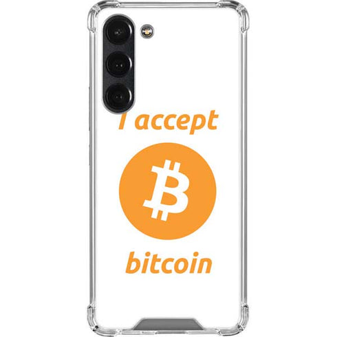 I Accept Bitcoin Galaxy S23 Plus Clear Case
