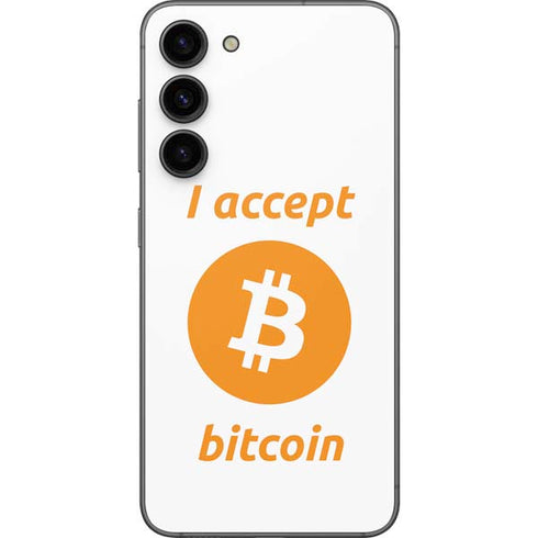 I Accept Bitcoin Galaxy S23 Plus Skin
