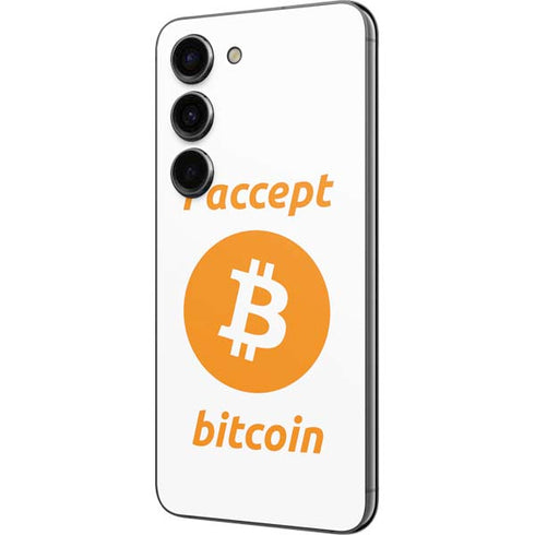 I Accept Bitcoin Galaxy S23 Skin