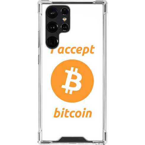 I Accept Bitcoin Galaxy S24 Ultra Clear Case