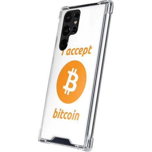 I Accept Bitcoin Galaxy S24 Ultra Clear Case