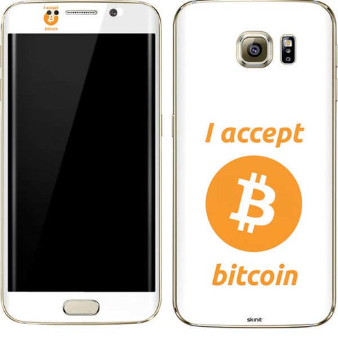 I Accept Bitcoin Galaxy S7 Edge Skin