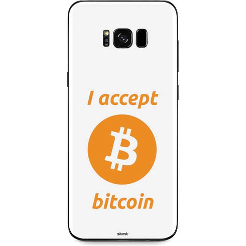 I Accept Bitcoin Galaxy S8 Plus Skin