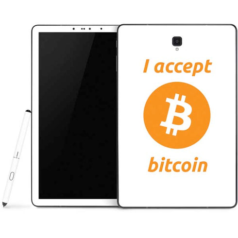 I Accept Bitcoin Samsung Galaxy Tab Skin