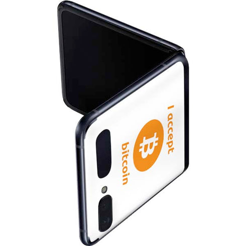 I Accept Bitcoin Galaxy Z Flip Skin