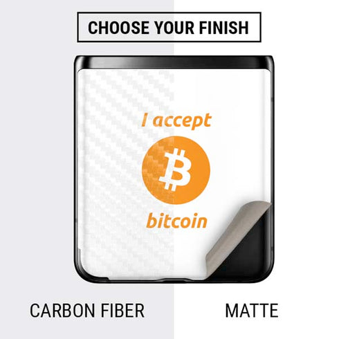I Accept Bitcoin Galaxy Z Flip Skin