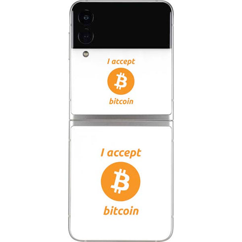 I Accept Bitcoin Galaxy Z Flip3 5G Skin