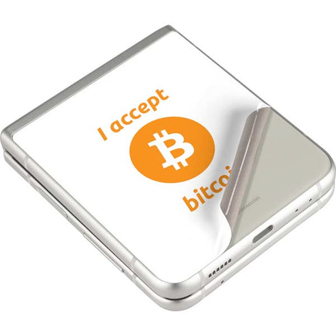 I Accept Bitcoin Galaxy Z Flip3 5G Skin