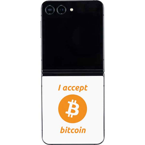 I Accept Bitcoin Galaxy Z Flip5 5G Skin