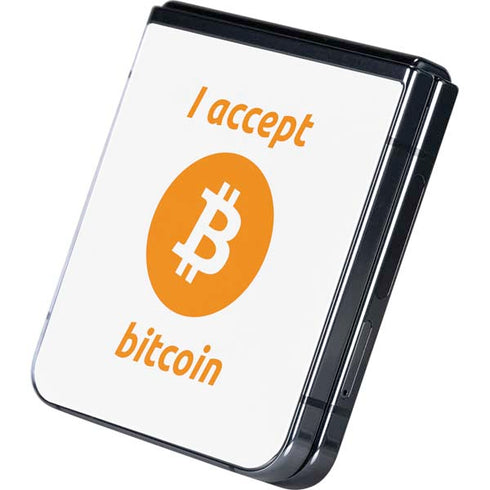 I Accept Bitcoin Galaxy Z Flip5 5G Skin