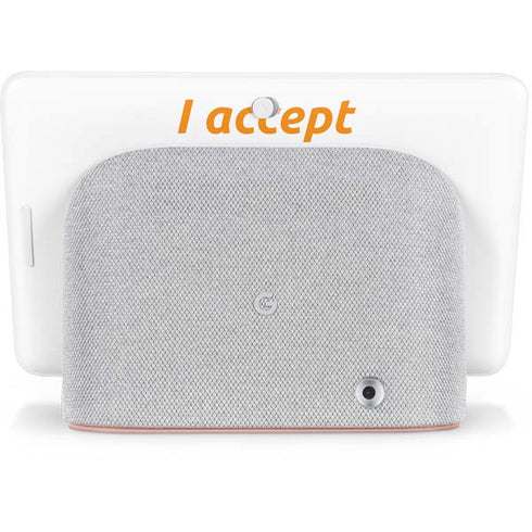 I Accept Bitcoin Google Home Hub Skin