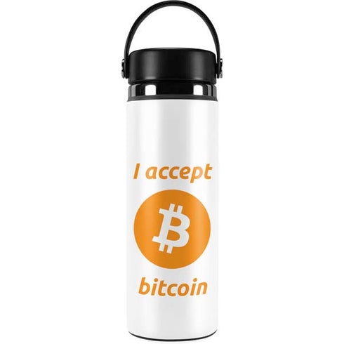 I Accept Bitcoin Hydro Flask 20oz Wide Mouth Skin