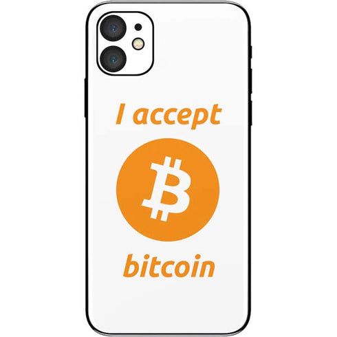 I Accept Bitcoin iPhone 11 Skin