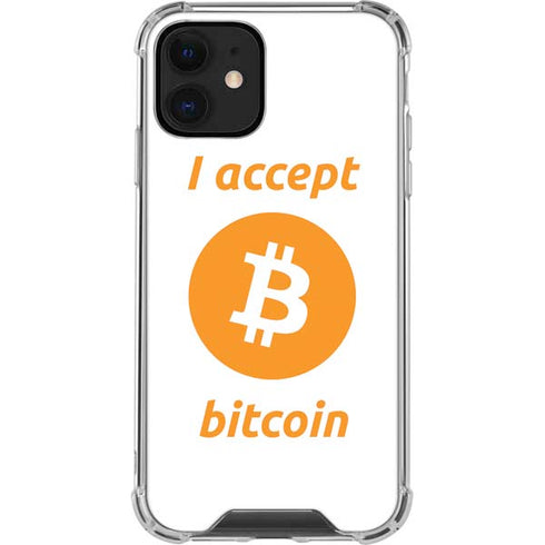 I Accept Bitcoin iPhone 12 Clear Case