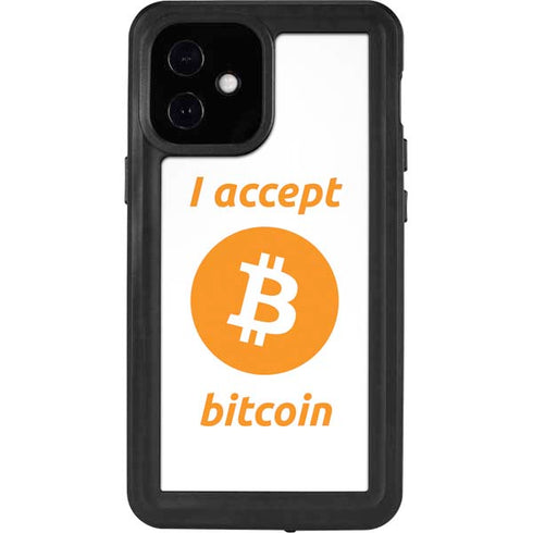 I Accept Bitcoin iPhone 12 Mini Waterproof Case