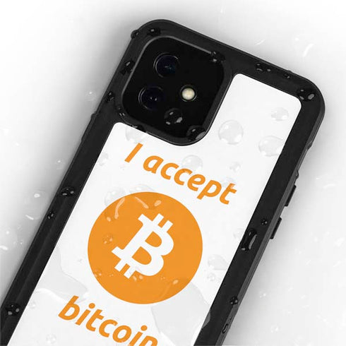 I Accept Bitcoin iPhone 12 Mini Waterproof Case