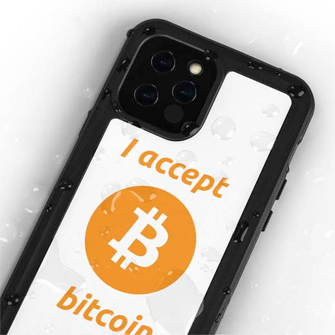 I Accept Bitcoin iPhone 12 Pro Max Waterproof Case