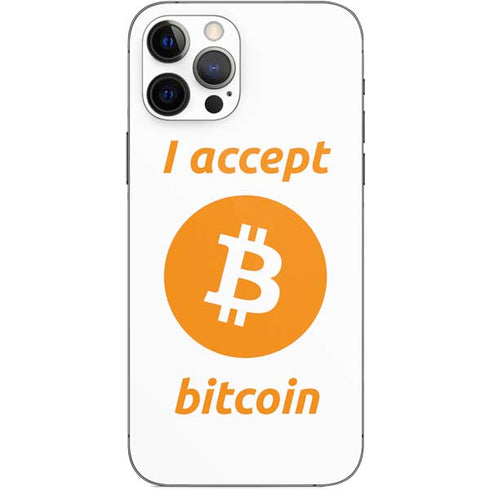 I Accept Bitcoin iPhone 12 Pro Skin