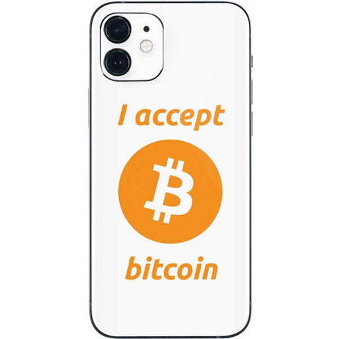 I Accept Bitcoin iPhone 12 Skin
