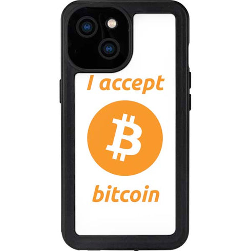 I Accept Bitcoin iPhone 13 Mini Waterproof Case