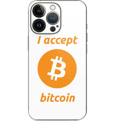 I Accept Bitcoin iPhone 13 Pro Skin