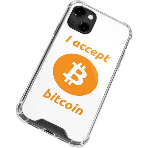 I Accept Bitcoin iPhone 14 Clear Case