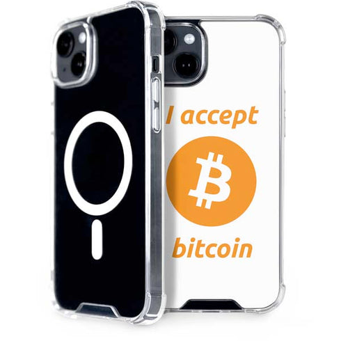 I Accept Bitcoin iPhone 15 Plus MagSafe Case