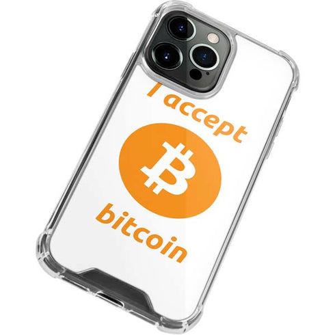 I Accept Bitcoin iPhone 15 Pro Clear Case