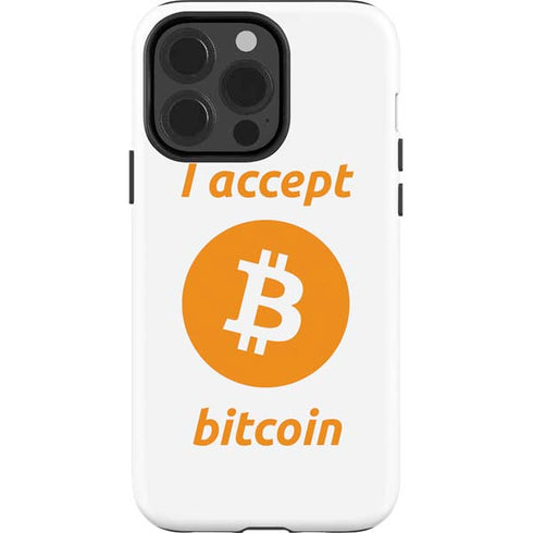 I Accept Bitcoin iPhone 14 Pro Impact Case