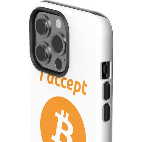 I Accept Bitcoin iPhone 15 Pro Impact Case