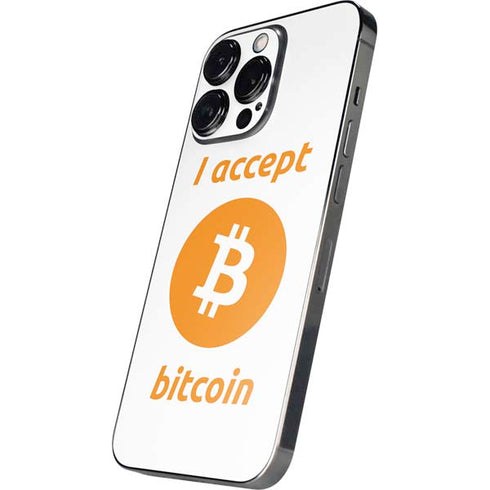 I Accept Bitcoin iPhone 14 Pro Max Skin