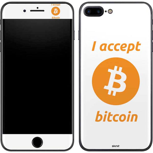 I Accept Bitcoin iPhone 8 Plus Skin