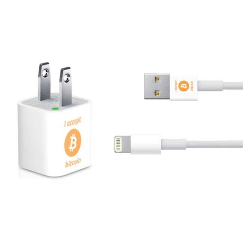 I Accept Bitcoin iPhone Charger (5W USB) Skin