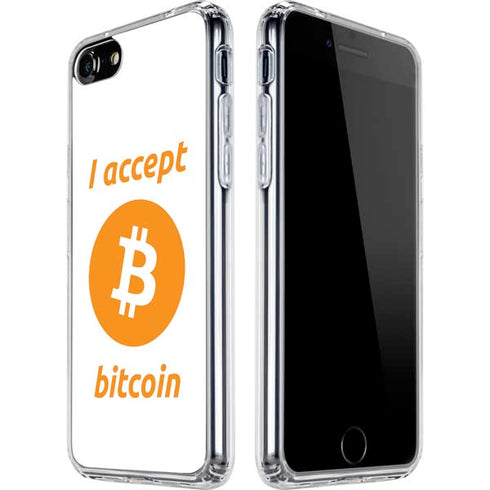 I Accept Bitcoin iPhone SE (2nd & 3rd Gen) Clear Case