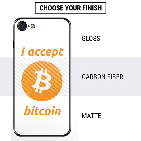 I Accept Bitcoin iPhone SE (2nd & 3rd Gen) Skin