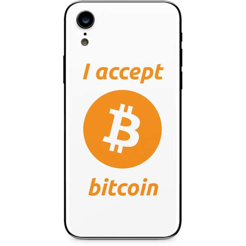 I Accept Bitcoin iPhone XR Skin