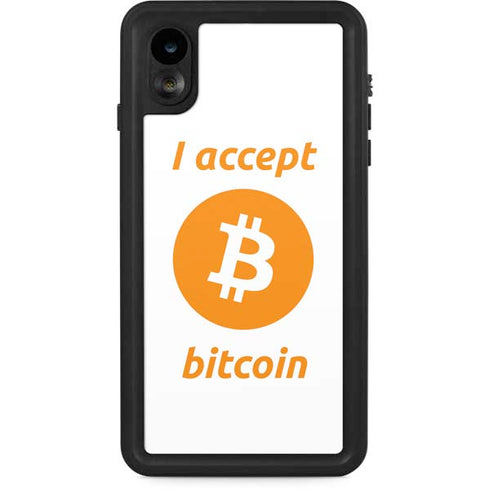 I Accept Bitcoin iPhone XR Waterproof Case