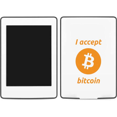 I Accept Bitcoin Amazon Kindle Skin