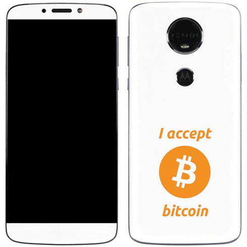 I Accept Bitcoin Moto E5 Plus Skin