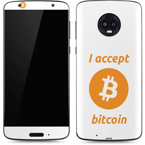 I Accept Bitcoin Moto G6 Skin