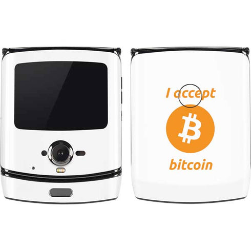 I Accept Bitcoin Motorola RAZR Skin