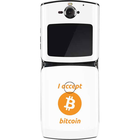 I Accept Bitcoin Motorola RAZR Skin