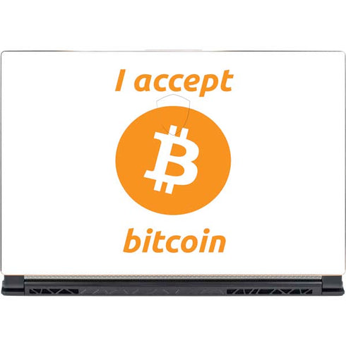 I Accept Bitcoin MSI GS65 Stealth Laptop Skin