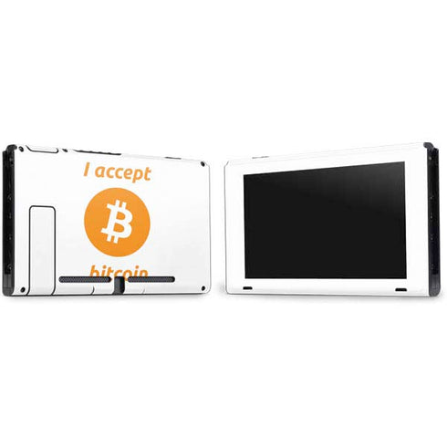 I Accept Bitcoin Nintendo Switch Bundle Skin