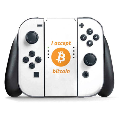 I Accept Bitcoin Nintendo Switch (2017-2021) Joy-Con Controller Skin